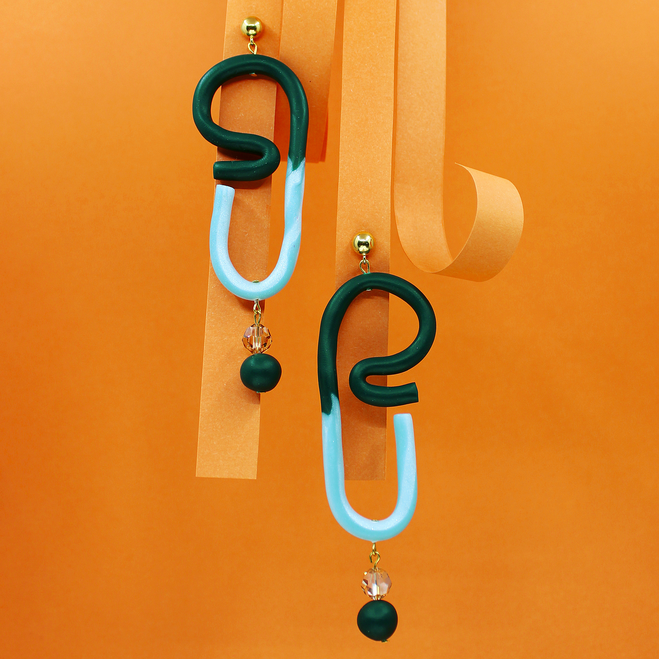 way things form oahu greenery earrings