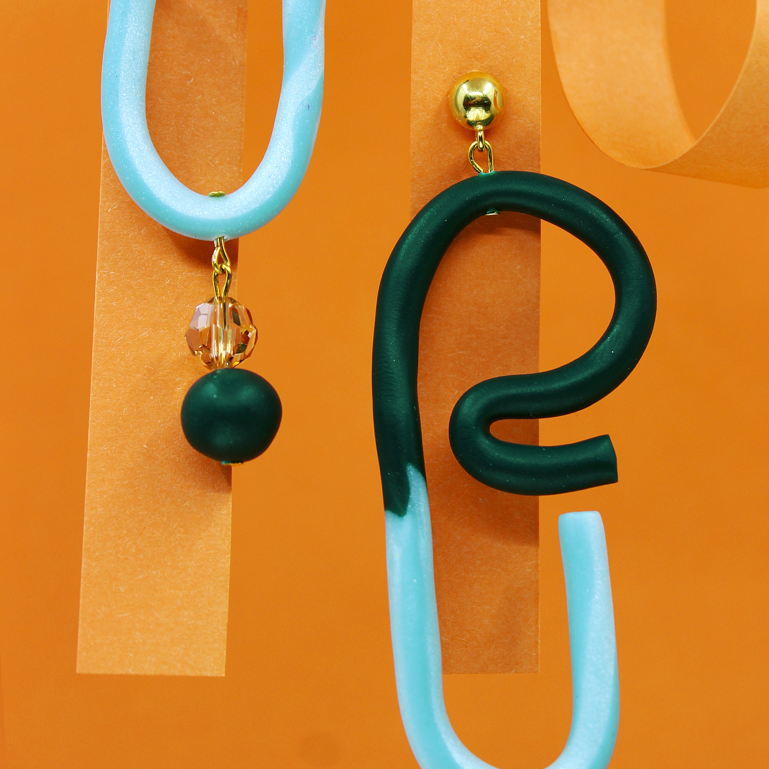 way things form oahu greenery earrings