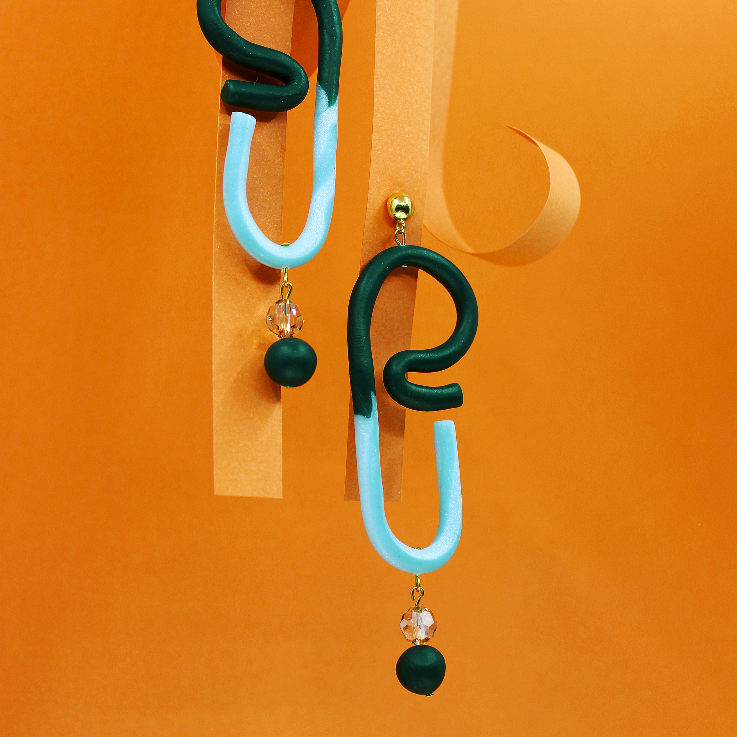way things form oahu greenery earrings