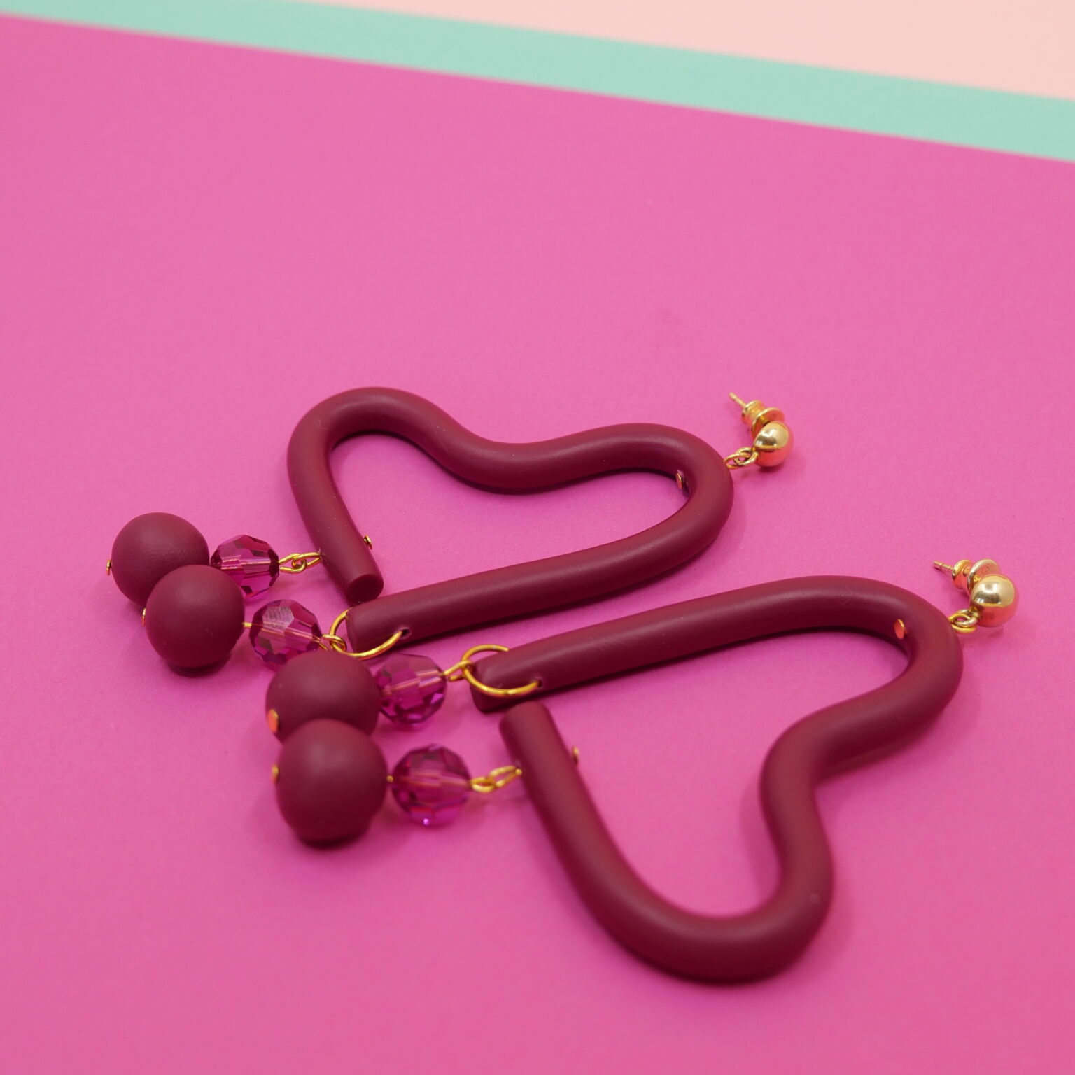 love-heart shaped earrings