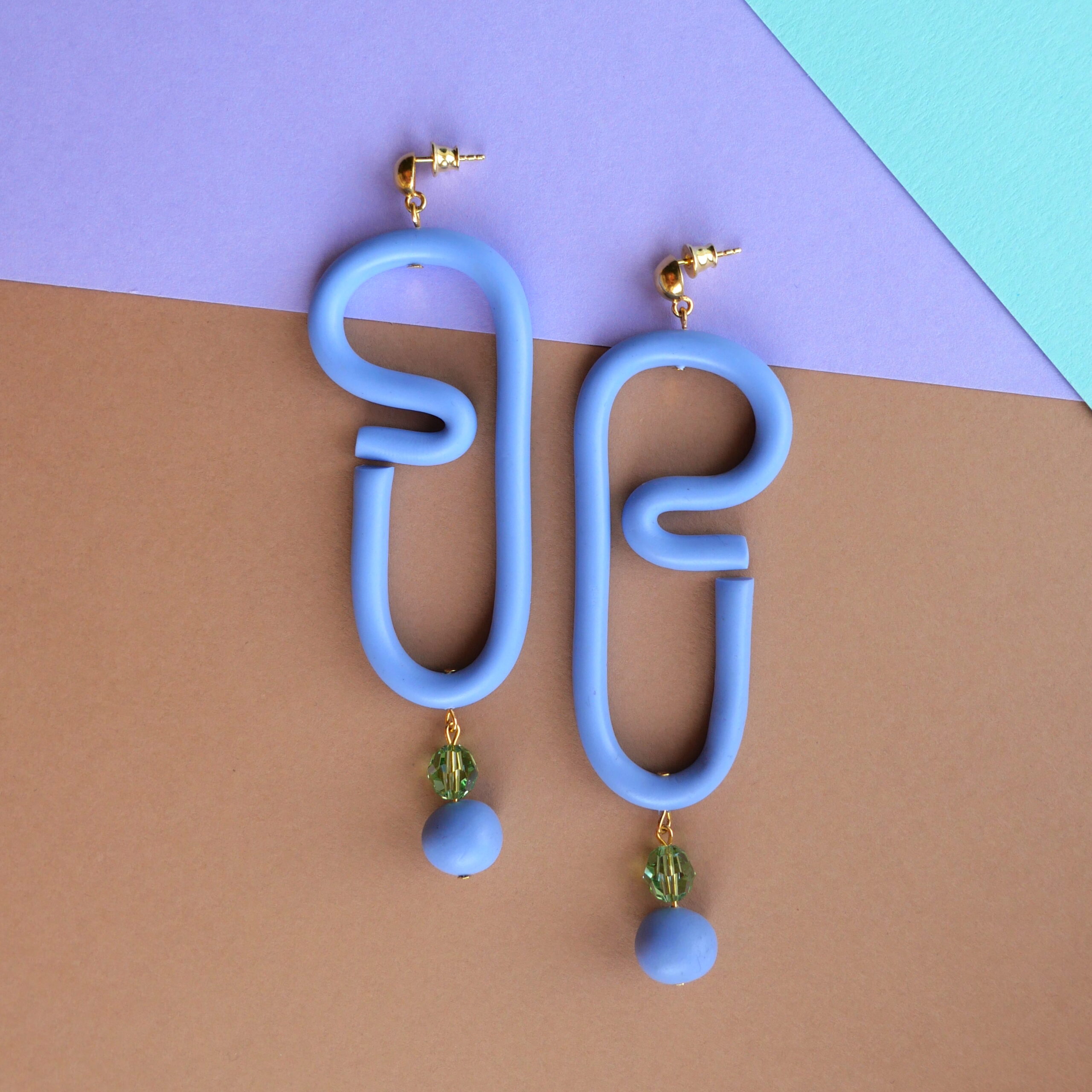 curl ocean handmade earrings - Image 2