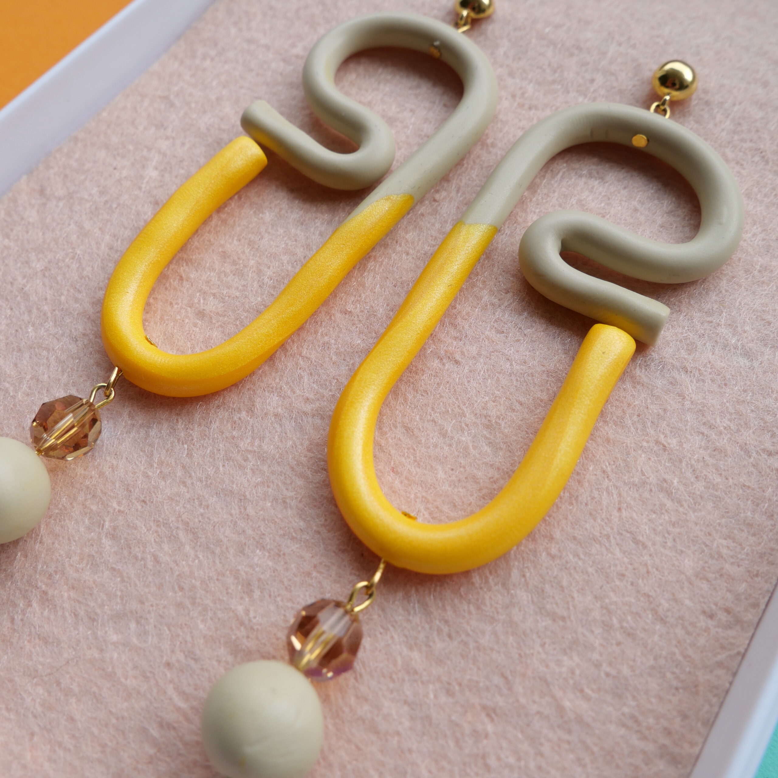 colorful earrings desert style